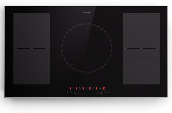 Klarstein Delicatessa 90 Hybrid Prime, ugradbena indukcijska ploča, 5 zona, 7200 W, samostalna