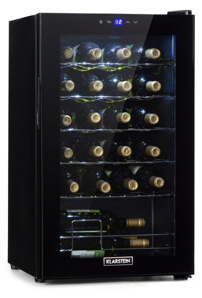 Klarstein Shiraz 24 Uno, vinoteka, 67 L, 24 boce, touch screen, 5 – 18 °C, crna