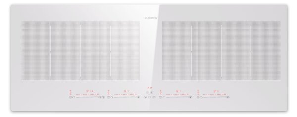 Klarstein Masterzone 90 Slim Flex, indukcijska ploča, maks. 7200 W, ugrađena, 4 zone, 2 Flex zone, ThermoBoost tehnologija, Smart Flex