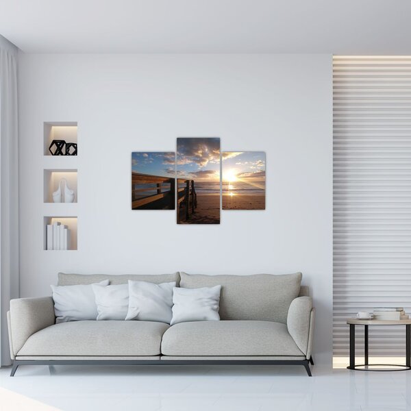 Slika mola, plaže i mora (90x60 cm)