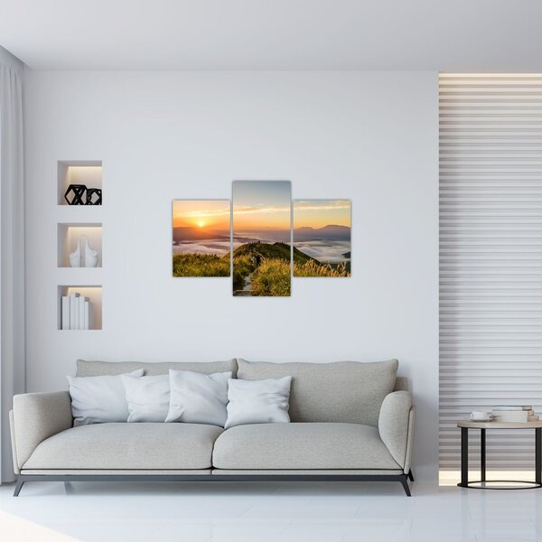 Slika planine pri zalasku sunca (90x60 cm)