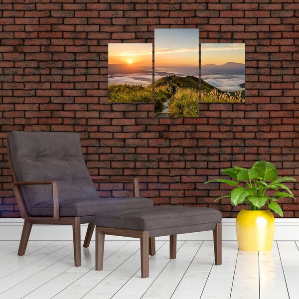 Slika planine pri zalasku sunca (90x60 cm)