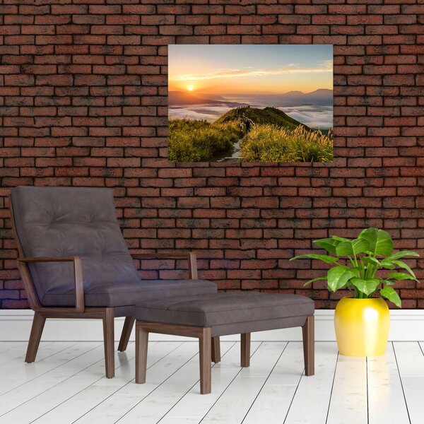 Slika planine pri zalasku sunca (70x50 cm)