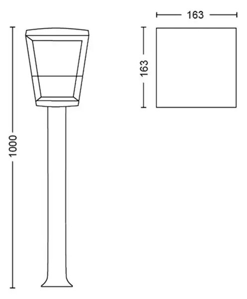 ECONIC PHILIPS HUE pametna LED žarulja and Color Ambiance POST crna 1X15W 24V 8718696170601