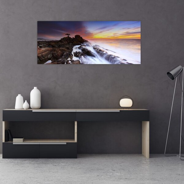 Slika planine u magli (120x50 cm)