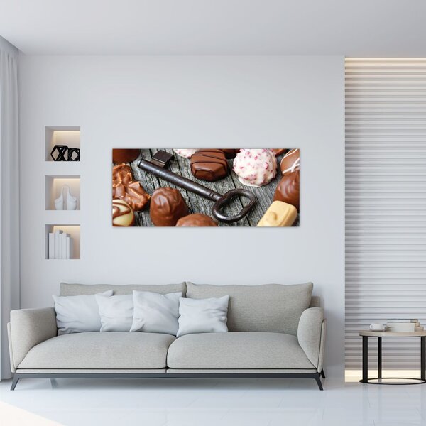 Slika čokolade i ključeva (120x50 cm)