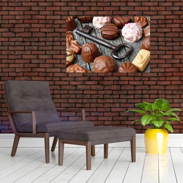 Slika čokolade i ključeva (90x60 cm)
