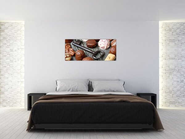 Slika čokolade i ključeva (120x50 cm)