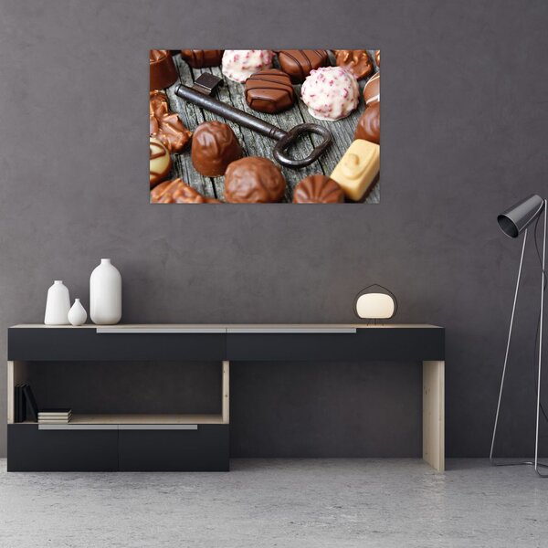 Slika čokolade i ključeva (90x60 cm)