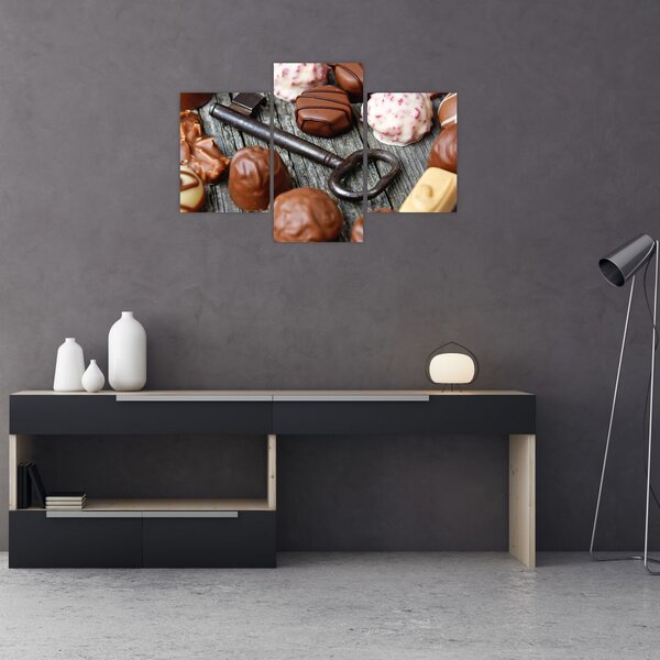 Slika čokolade i ključeva (90x60 cm)
