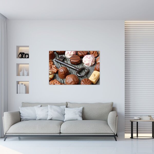 Slika čokolade i ključeva (90x60 cm)