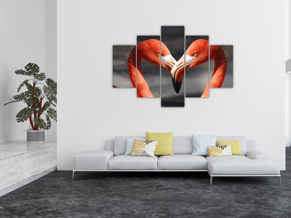 Slika dva zaljubljena flaminga (150x105 cm)