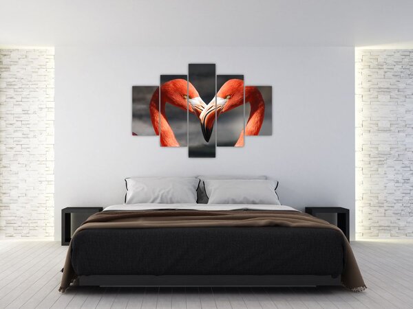 Slika dva zaljubljena flaminga (150x105 cm)
