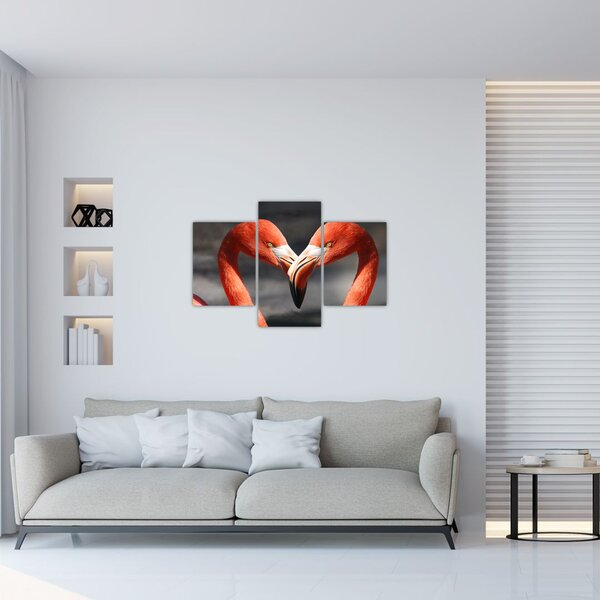 Slika dva zaljubljena flaminga (90x60 cm)