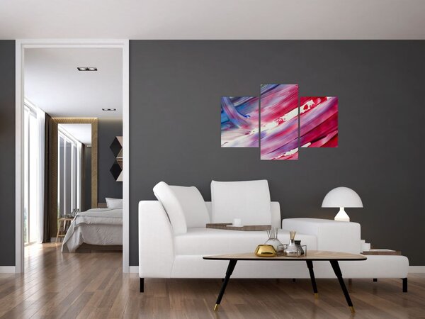 Slika - ružičasto-plava boja (90x60 cm)