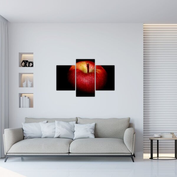 Slika jabuke na crnoj pozadini (90x60 cm)