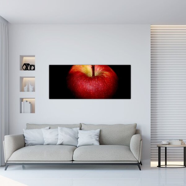 Slika jabuke na crnoj pozadini (120x50 cm)