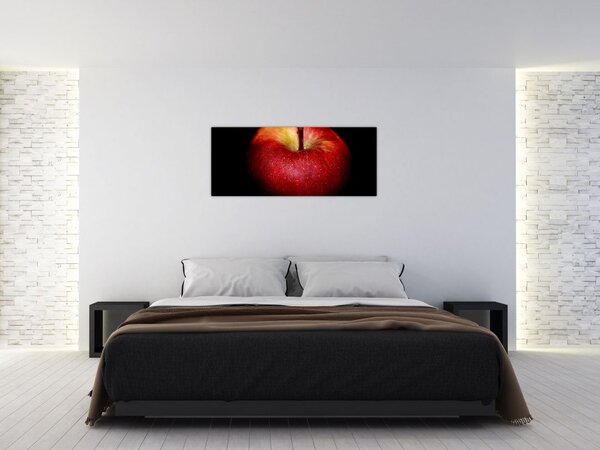 Slika jabuke na crnoj pozadini (120x50 cm)