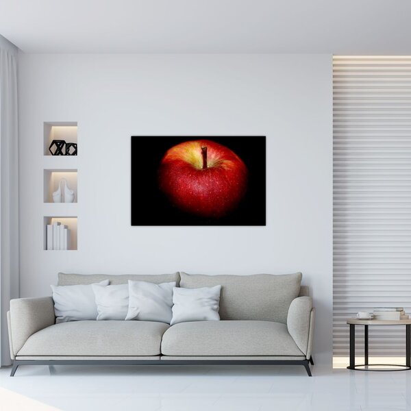 Slika jabuke na crnoj pozadini (90x60 cm)