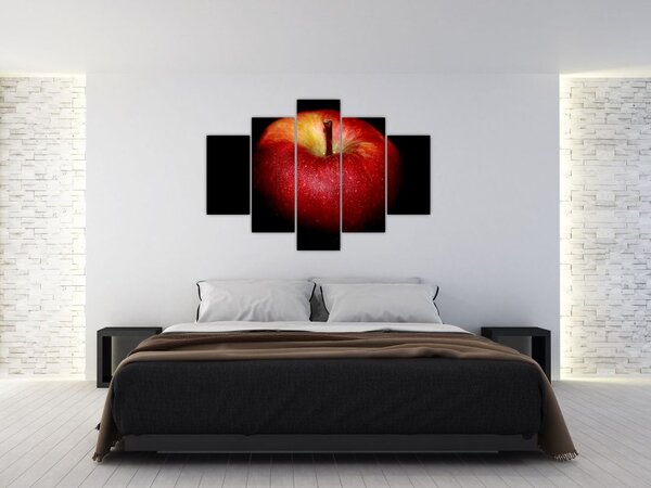 Slika jabuke na crnoj pozadini (150x105 cm)