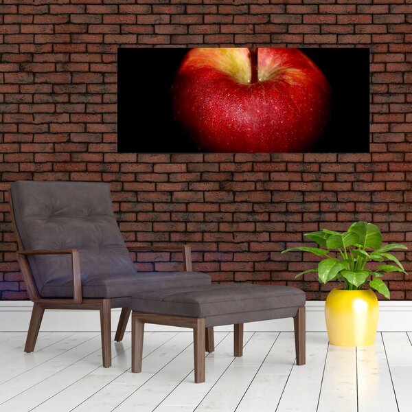 Slika jabuke na crnoj pozadini (120x50 cm)