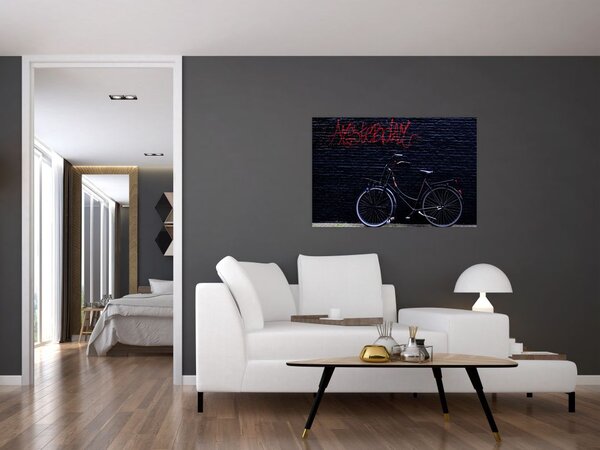 Slika bicikla u Amsterdamu (90x60 cm)
