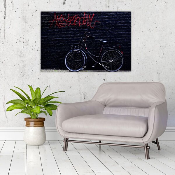 Slika bicikla u Amsterdamu (90x60 cm)