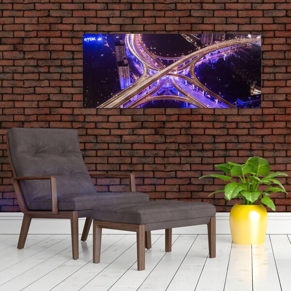 Slika velikog raskrižja noću (120x50 cm)