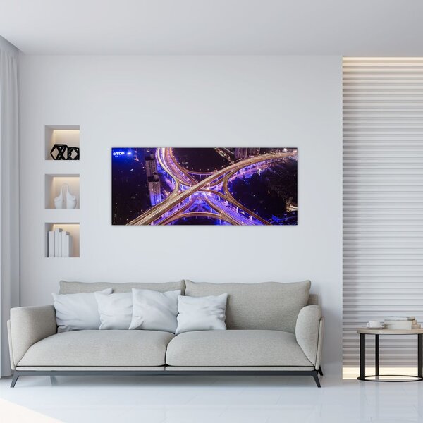 Slika velikog raskrižja noću (120x50 cm)