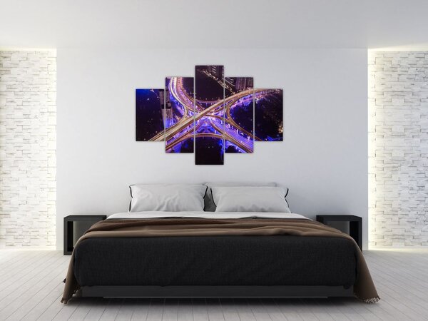 Slika velikog raskrižja noću (150x105 cm)