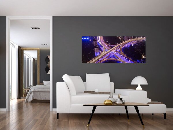Slika velikog raskrižja noću (120x50 cm)