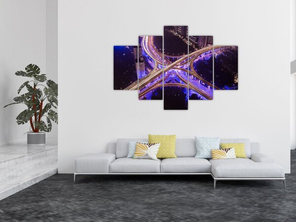 Slika velikog raskrižja noću (150x105 cm)