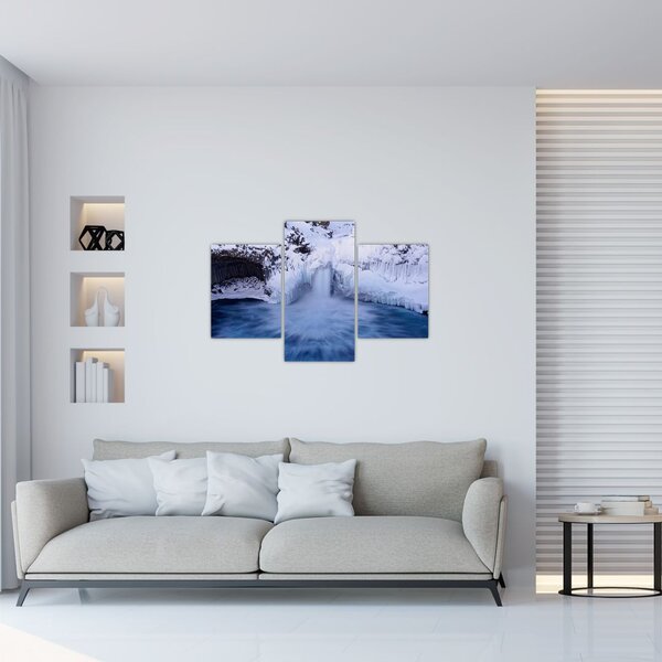 Slika vodopada zimi (90x60 cm)