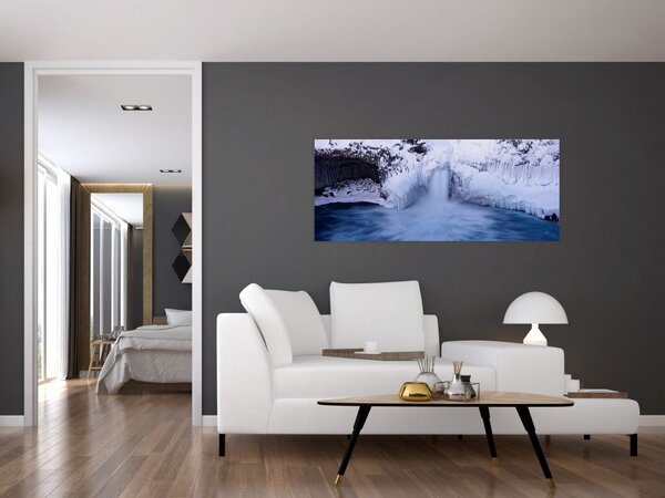 Slika vodopada zimi (120x50 cm)