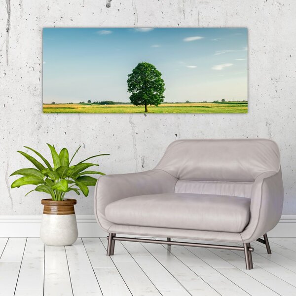 Slika drveta na livadi (120x50 cm)
