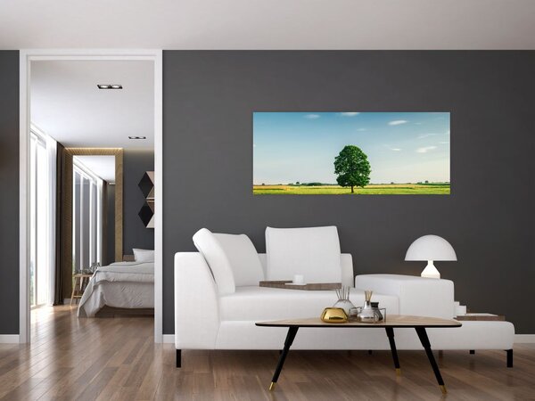 Slika drveta na livadi (120x50 cm)