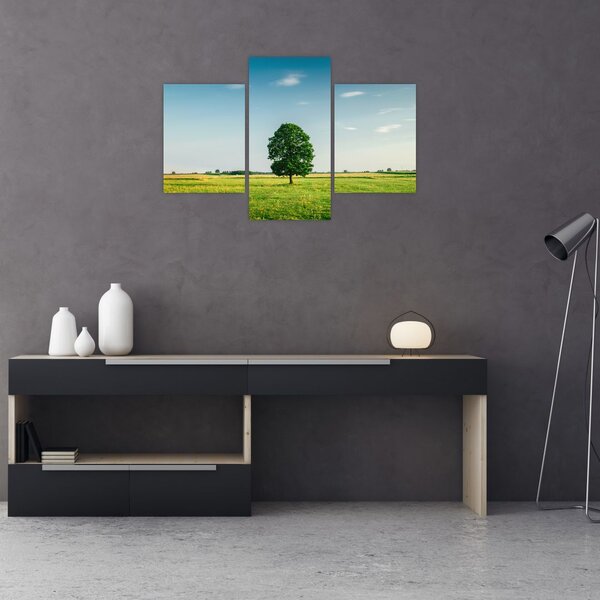 Slika drveta na livadi (90x60 cm)