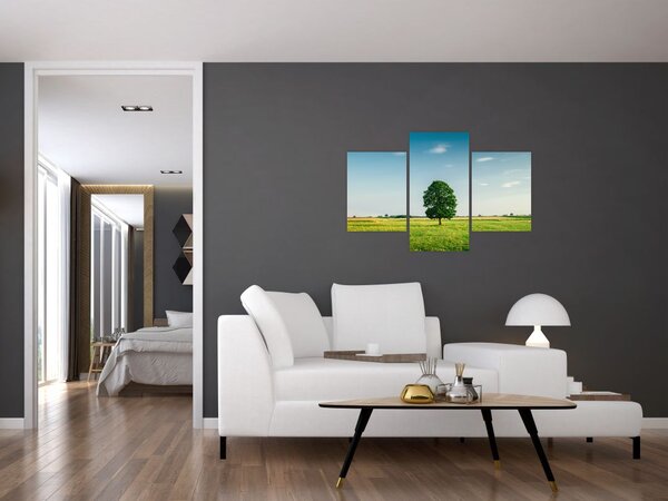 Slika drveta na livadi (90x60 cm)