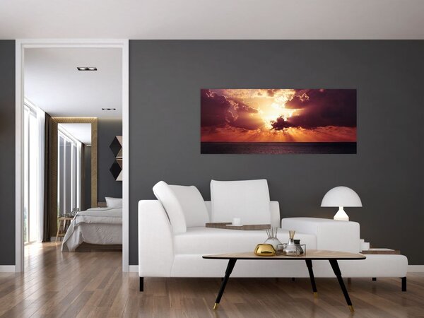 Slika sunca iza oblaka (120x50 cm)