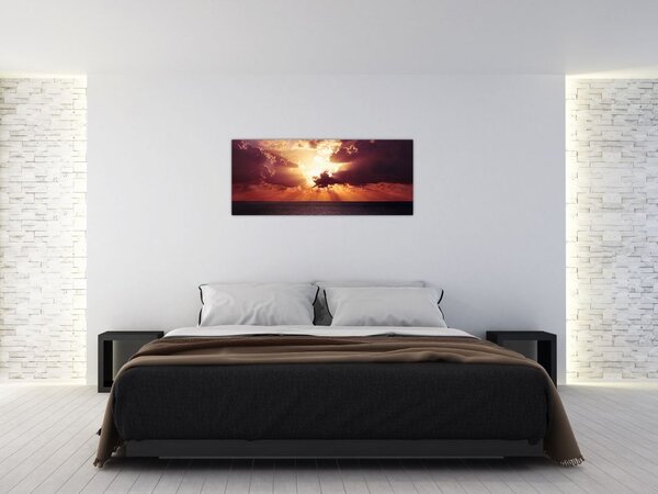 Slika sunca iza oblaka (120x50 cm)