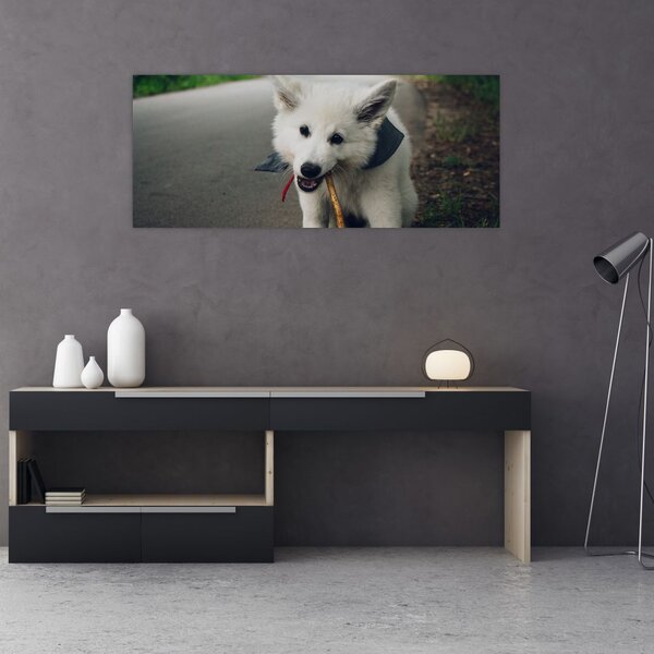 Slika bijelog psa (120x50 cm)