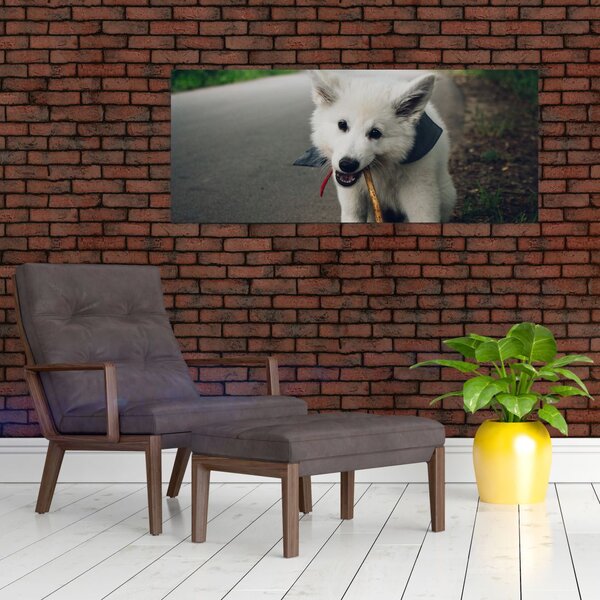 Slika bijelog psa (120x50 cm)