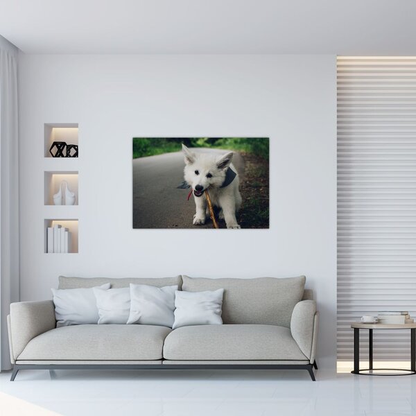 Slika bijelog psa (90x60 cm)