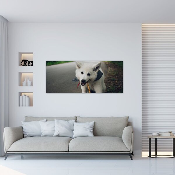 Slika bijelog psa (120x50 cm)