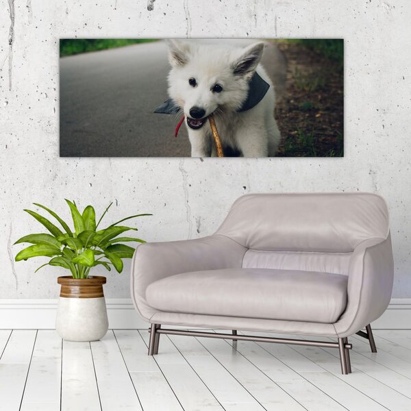 Slika bijelog psa (120x50 cm)
