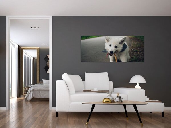Slika bijelog psa (120x50 cm)