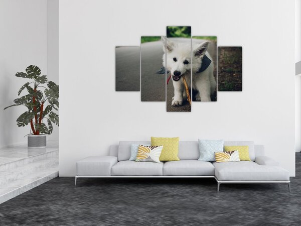 Slika bijelog psa (150x105 cm)