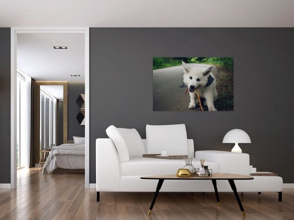 Slika bijelog psa (90x60 cm)
