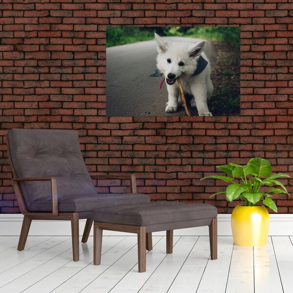 Slika bijelog psa (90x60 cm)