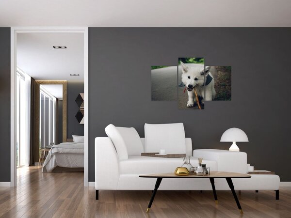 Slika bijelog psa (90x60 cm)